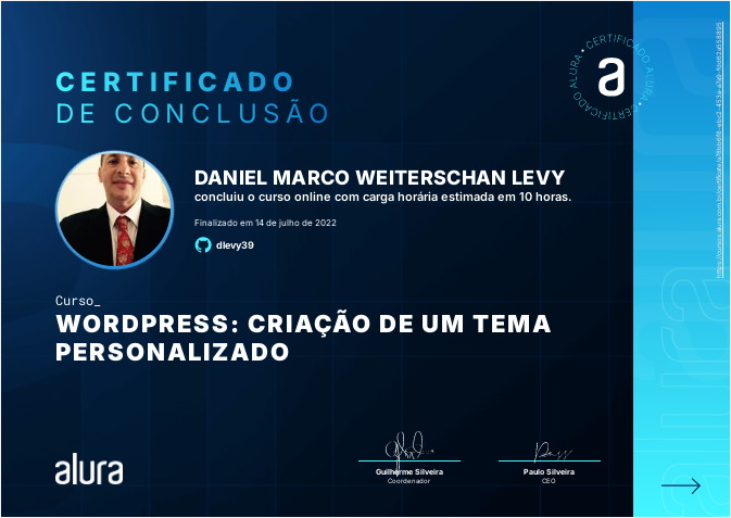 DANIEL MARCO WEITERSCHAN LEVY - Curso - Alura